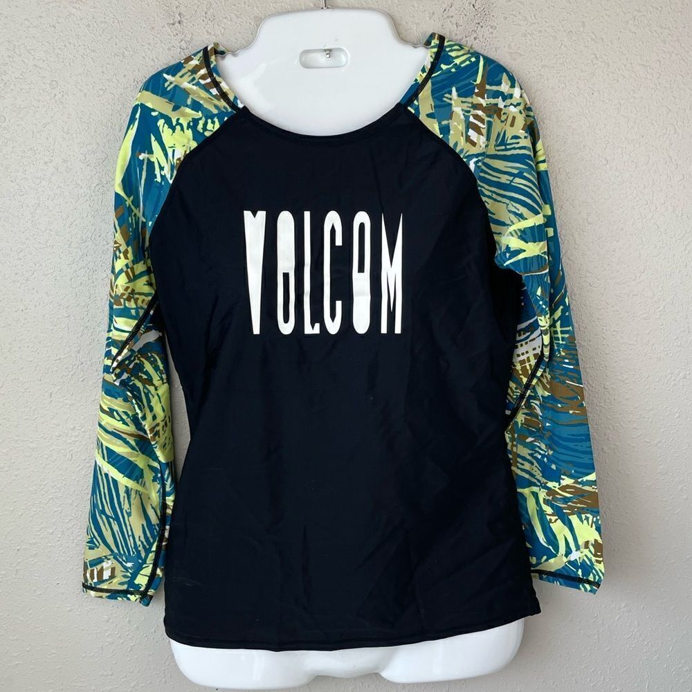 NWT Volcom Lend A Palm Swim Top Size L
